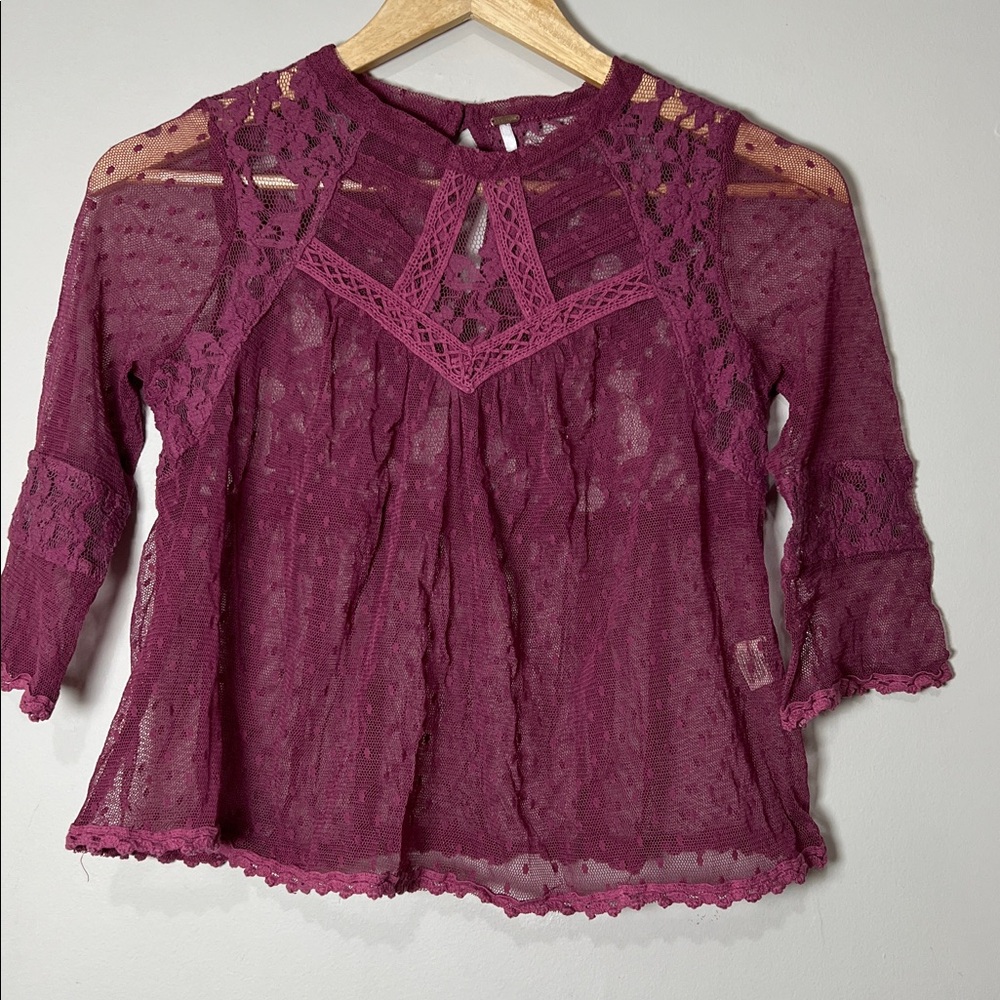 Free People Modern Romance Lace Blouse